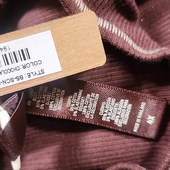 SKIMS COTTON RIB BODYSUIT/ CHOCOLATE/XXS, 4X/ NWT - Picture 9 of 12